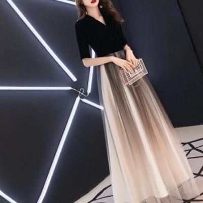 ロングドレス・ロング丈パーティードレス結婚式演奏会の上品な ロングドレス・ロング丈パーティードレス結婚式演奏会の上品な