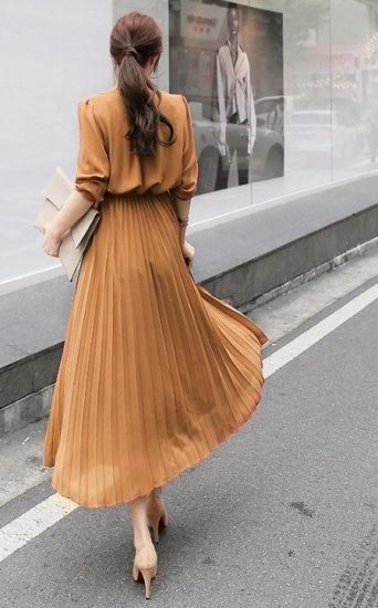 ワンピース｜プリーツ｜ロング｜大人可愛いファッション通販