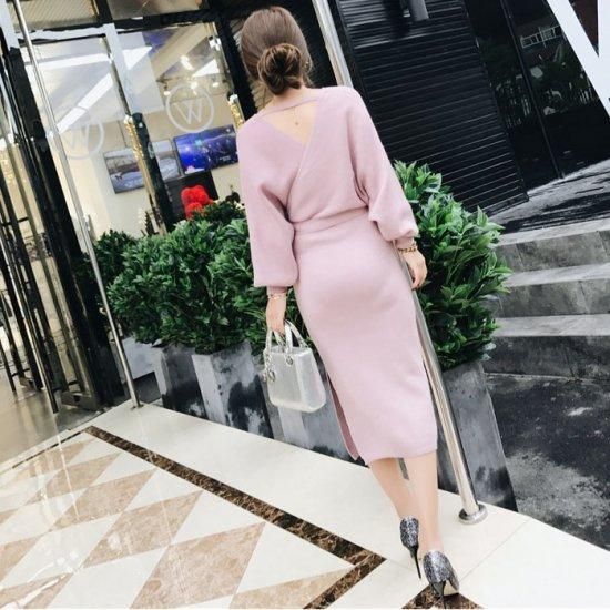 ワンピース|ニットワンピース|カシュクール|大人可愛い ワンピース|ニットワンピース|カシュクール|大人可愛い