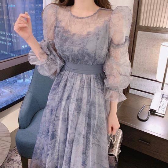 楽天市場】シフォンロングドレス パーティードレス ロング丈