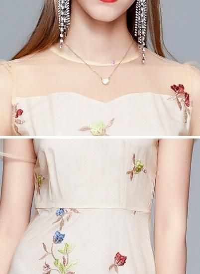 パーティードレス｜大人｜刺繍｜パーティードレス通販Dressy