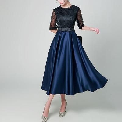 ミモレ丈のパーティードレス・ミディ丈ドレス・結婚式演奏会