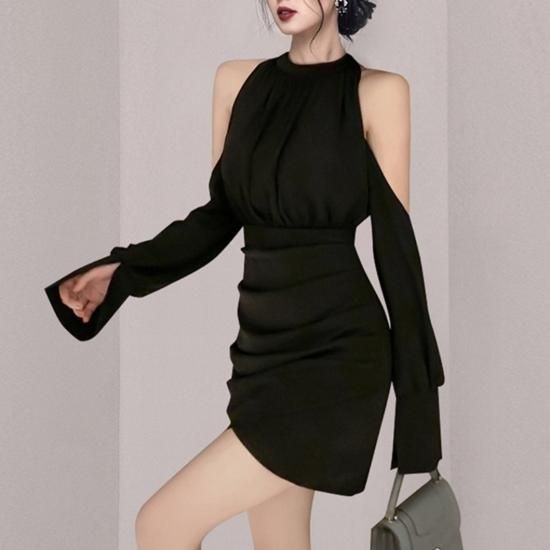 ワンピース｜セクシー｜ベルスリーブ｜パーティードレスと