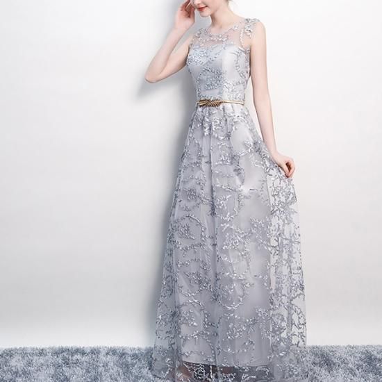 ロングドレス｜結婚式｜ノースリーブ｜パーティードレス通販Dressy