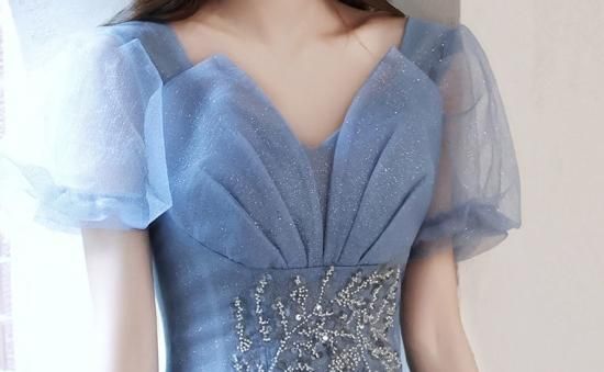 ロングドレス｜通販｜パフスリーブ｜パーティードレス通販Dressy