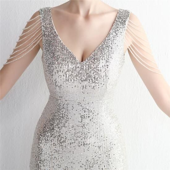 ホワイト Vネック ロングドレス ロングドレス レディース Vネックノースリーブ イブニングドレス