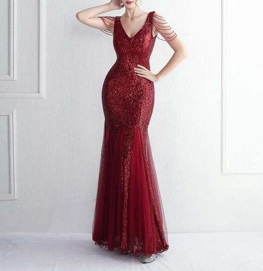 ロングドレス｜通販｜Vネック｜パーティードレス通販Dressy