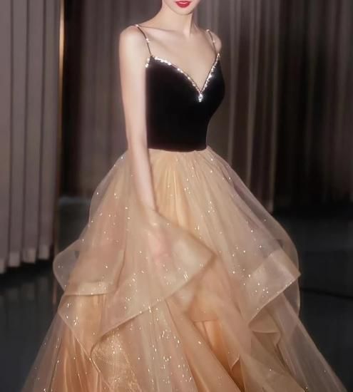 ロングドレス｜バイカラー｜結婚式｜パーティードレス通販Dressy
