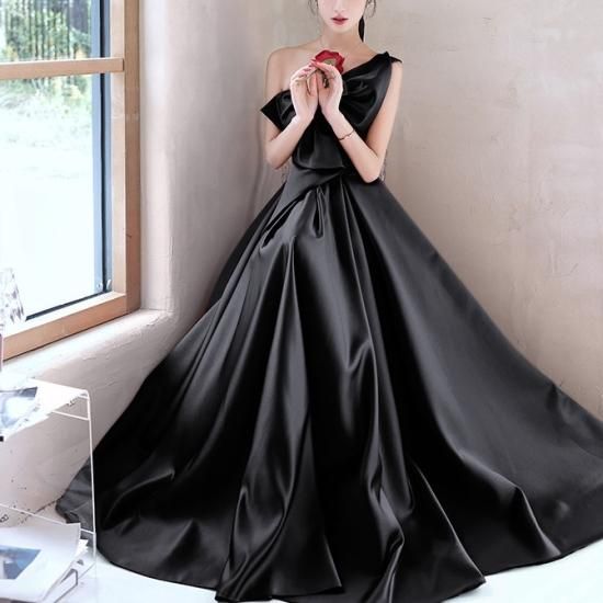 ロングドレス｜フェミニン｜リボン｜パーティードレス通販Dressy