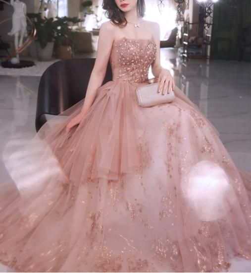 ロングドレス｜フレア｜スパンコール｜パーティードレス通販Dressy