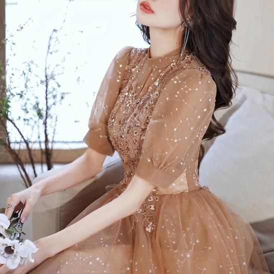 パーティードレス｜結婚式｜スパンコール｜パーティードレス通販