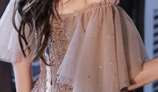 ハート柄✭オフショルダーひざ丈ドレス★華やか結婚式パーティースタイル パーティードレス｜結婚式｜オフショルダー｜パーティードレス