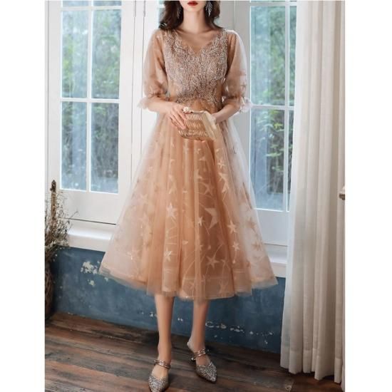 パーティードレス｜結婚式｜星｜パーティードレス通販Dressy