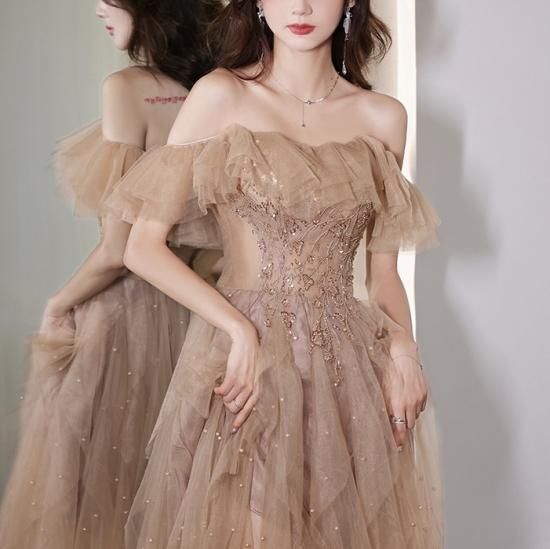 パーティードレス｜結婚式｜フリル｜パーティードレス通販Dressy