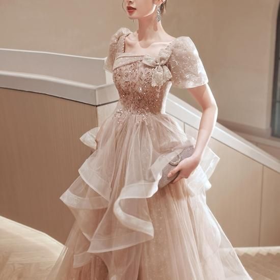 パーティードレス｜結婚式｜フリル｜パーティードレス通販Dressy