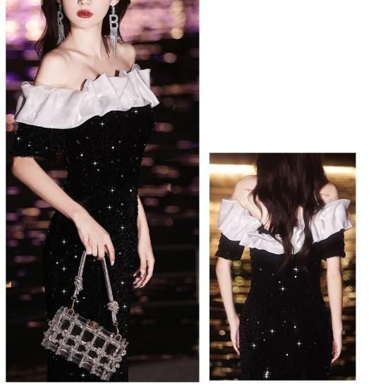 パーティードレス｜結婚式｜オフショルダー｜パーティードレス