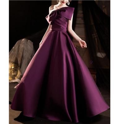 <img class='new_mark_img1' src='https://img.shop-pro.jp/img/new/icons14.gif' style='border:none;display:inline;margin:0px;padding:0px;width:auto;' />パーティードレス ロング丈 イブニングドレス リボン ワンショルダー ラグジュアリー ブライダルドレス 結婚式 披露宴 舞台 演奏会 お色直し 発表会 dr01226