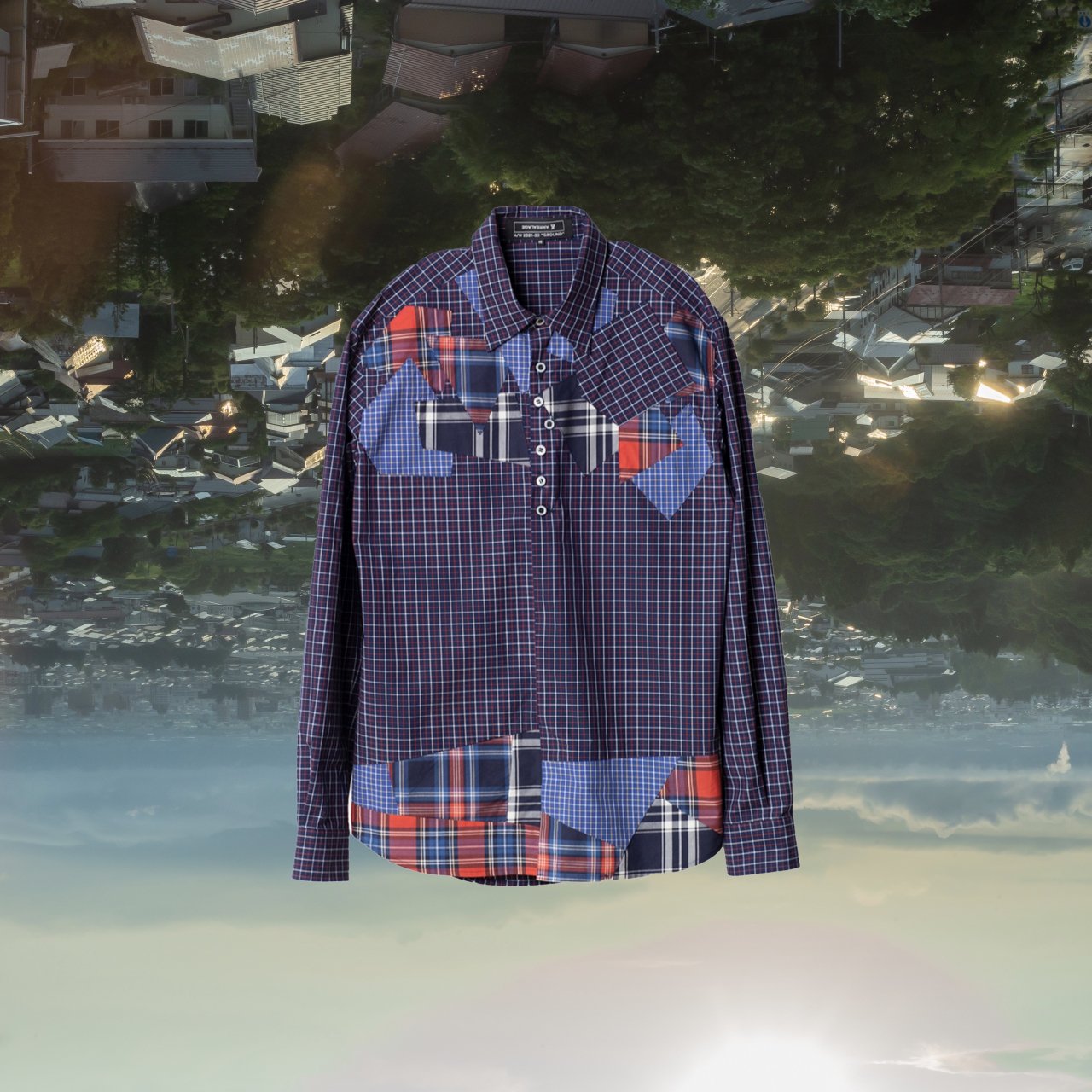 【ANREALAGE】Gravity Patchwork Shirt