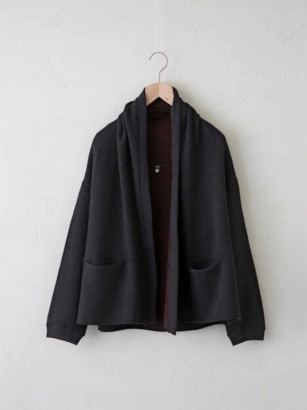 Cashmere French Terry ケープカーディガン