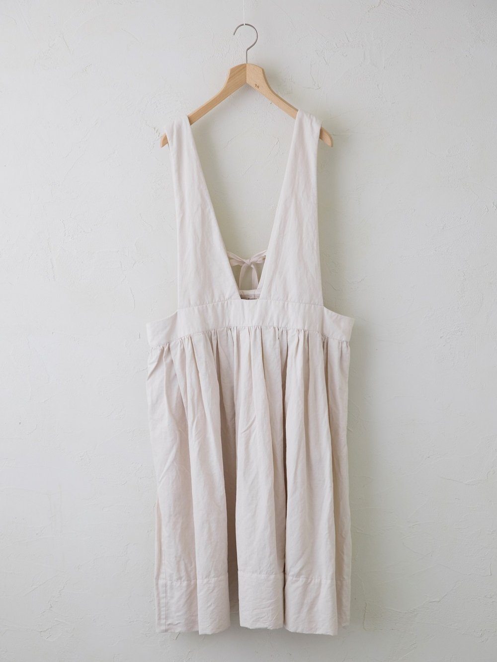 Work Linen Cotton 中わたショルダージャンパースカート