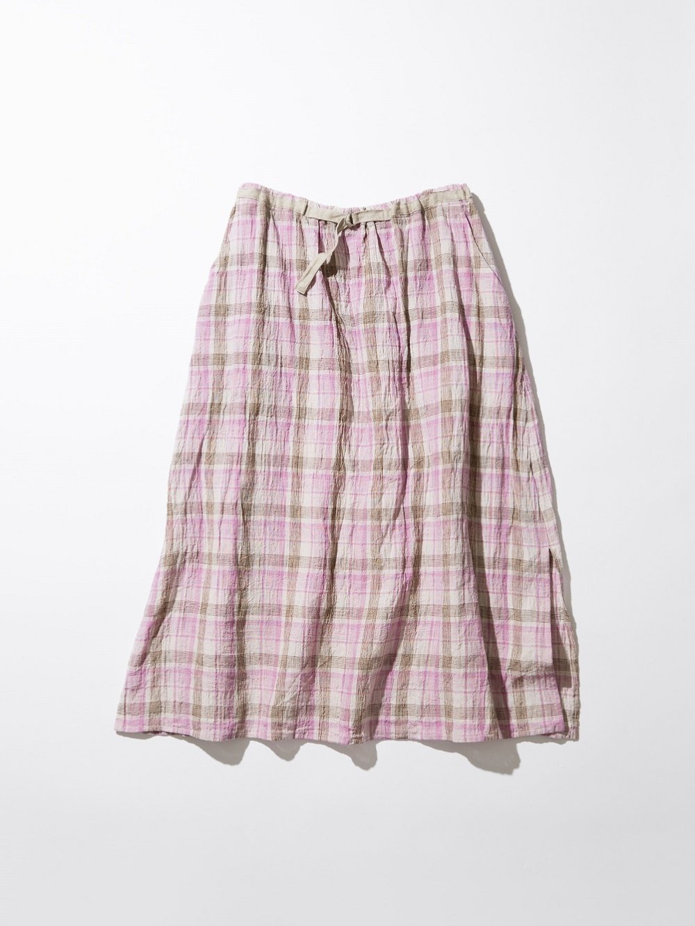 Linen Twist Check スカート