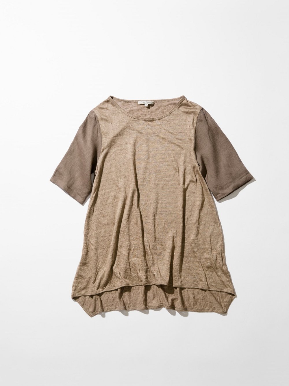 Smoky Color Linen 天竺 袖切替えチュニック