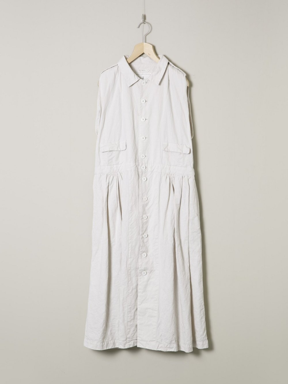 【Vlas Blomme -juni-】 Work Linen Cotton ロングジレワンピース