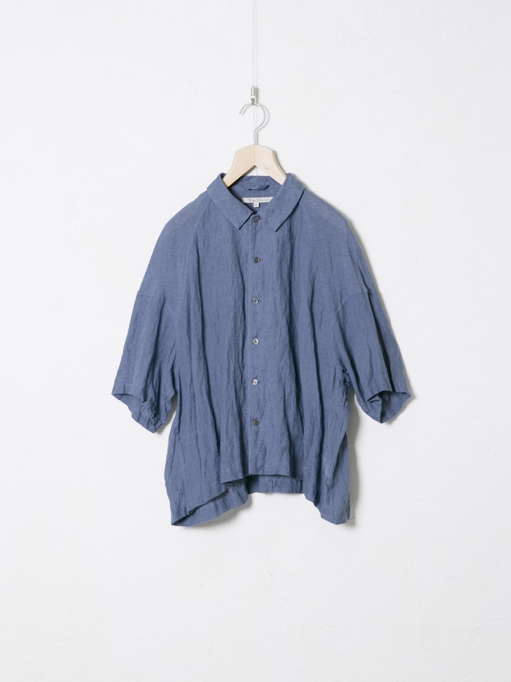 Washed 80/1 Linen ケープブラウス