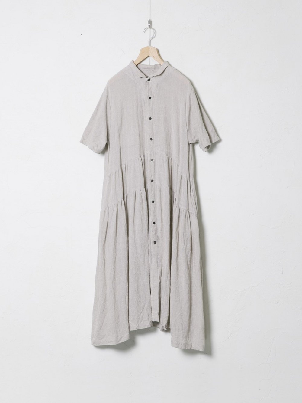 Washed Light Linen ティアードワンピース