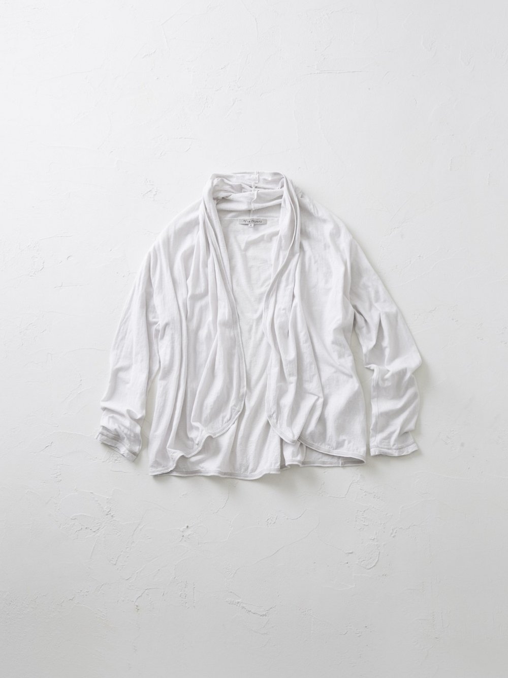 Cotton Linen 天竺 裾ラウンドカーディガン