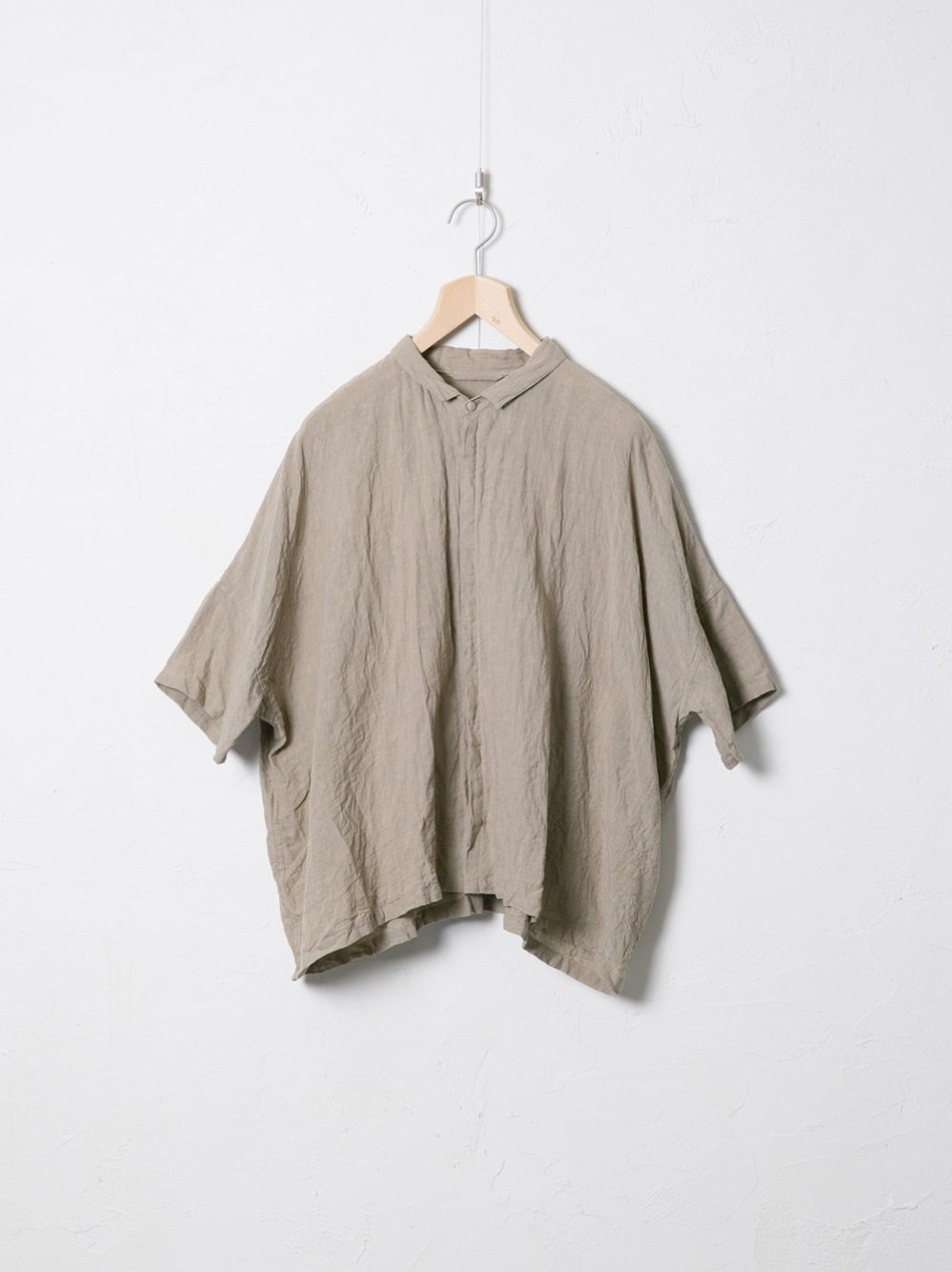 Washed 60/1 Linen ワイドシャツ