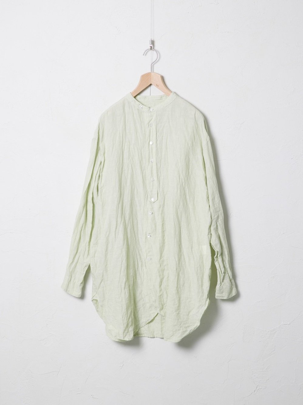Washed 60/1 Linen チュニックシャツ