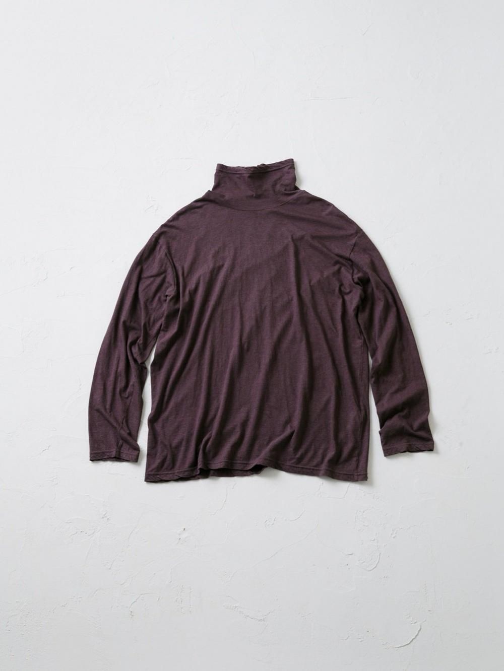 Cotton Silk Soft 天竺 タートルネック長袖Tシャツ