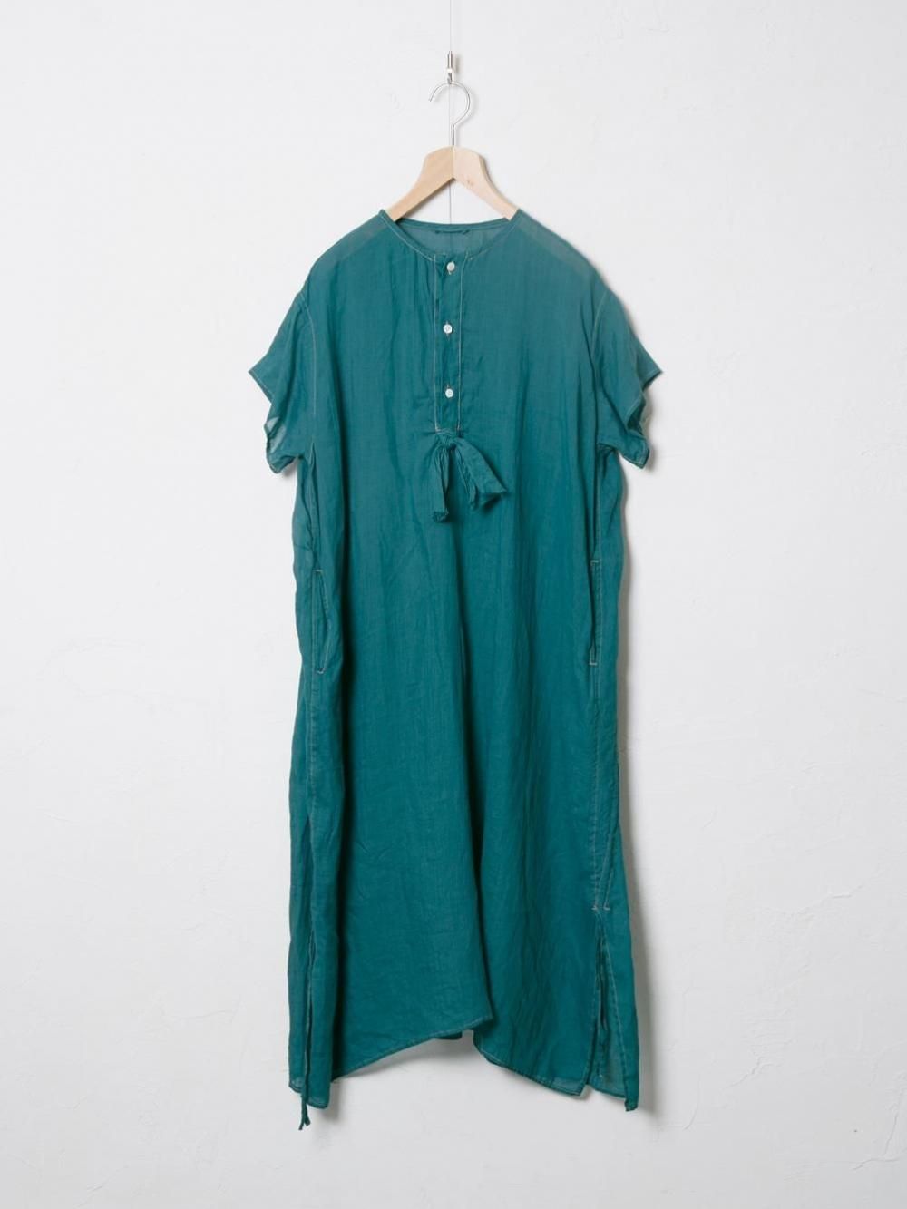 Ramie Lawn ドローストリングスドレス
