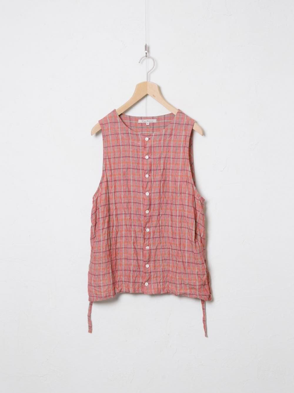 Vintage Check ジレ