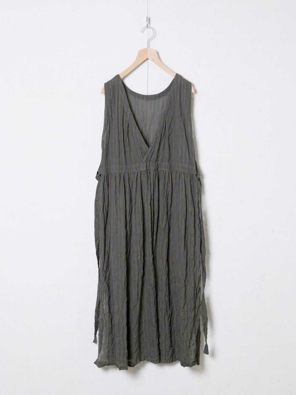 Tencel Cotton Shirring 2way ノースリーブドレス