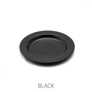 ホーロー食器FLAT PLATE 25　ALL MADE IN  JAPAN BLK/ブラック