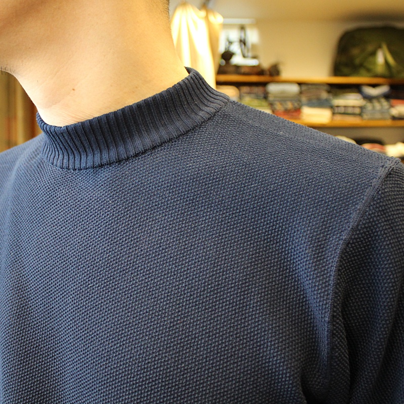 ＜Rinascente リナシェンテ＞クルーネック 鹿の子コットンポリ ニット リナシェンテ Rinascente 綿ポリ 鹿の子 L/S Knit “Long Flight