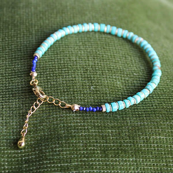 Le temps / Turquoise14K Gold Filled Bracelet