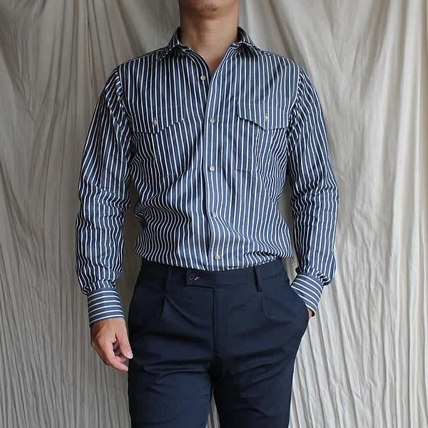 Atelier de vetements shirt / No.6 フレンチカラーシャツ 播州織り