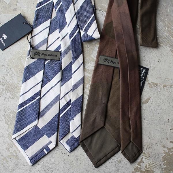 nigel cabourn ネクタイ NIGEL CABOURN ナイジェルケーボン TIE (LINEN STRIPE、SAS CAMO