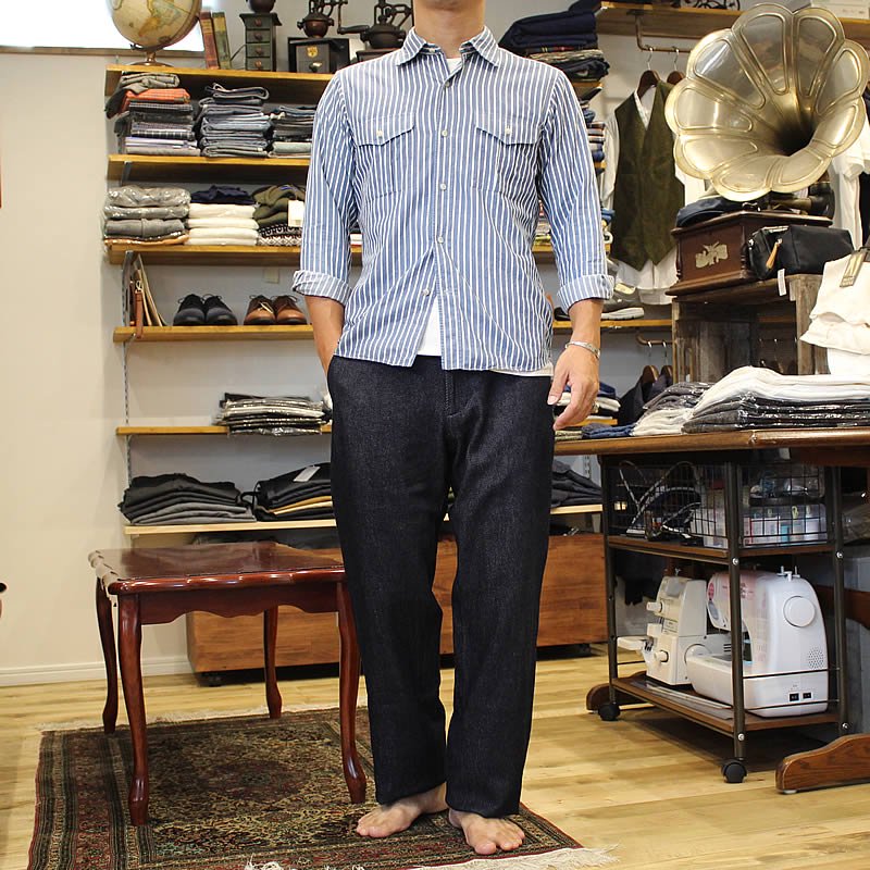 COLINA de passaros コリーナ drill denim wide slacks ドリルデニム