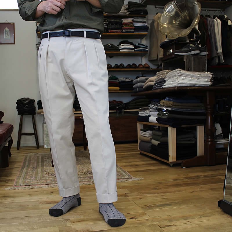 Atelier de vetements two pleats cotton trousers タックパンツ IMPERIALS インペリアルズ