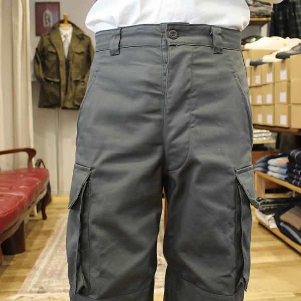 宇宙の香り berjack / M-47 ミリタリー パンツ リネン ブラック ベル
