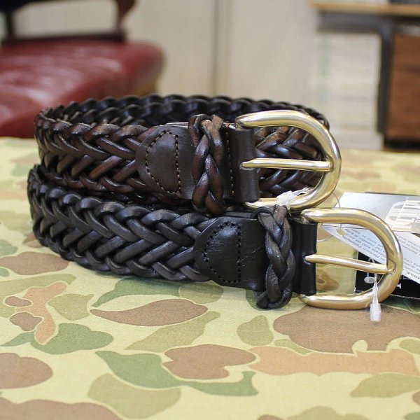PITTI PELLE / イタリア製 Leather Mesh Belt (2色)