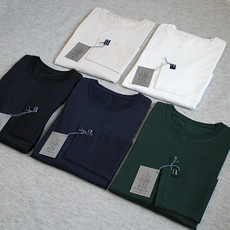 東大阪繊維研究所 / HOFI-023 オーガニック超長綿 タック襟長袖Tシャツ