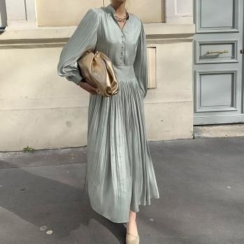 ドレス Aラインドレス シャツワンピース しわ加工 プリーツスカート Vネック 襟付き ハイウェスト エレガント オフィスカジュアル ミディアム丈 長袖 二次会 お呼ばれ パーティー 3色 6 000円以上お買い上げで送料無料 マノンデザイン ドレス Aラインドレス シャツワンピース しわ加工 プリーツスカート Vネック 襟付き ハイウェスト エレガント オフィスカジュアル ミディアム丈 長袖 二次会 お呼ばれ パーティー 3色 6 000円以上お買い上げで送料無料 マノンデザイン