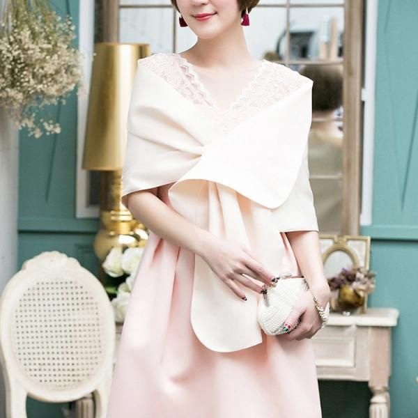 ショール ボレロ ストール 通し穴 エレガント 前結び 羽織り