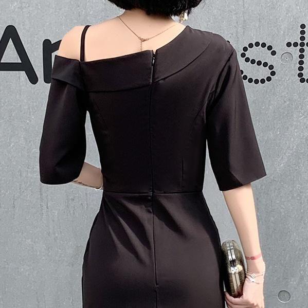 オフショルダー マーメイド パーティードレス 楽天市場】マーメイド ワンピース 全2色 オフショルダー風