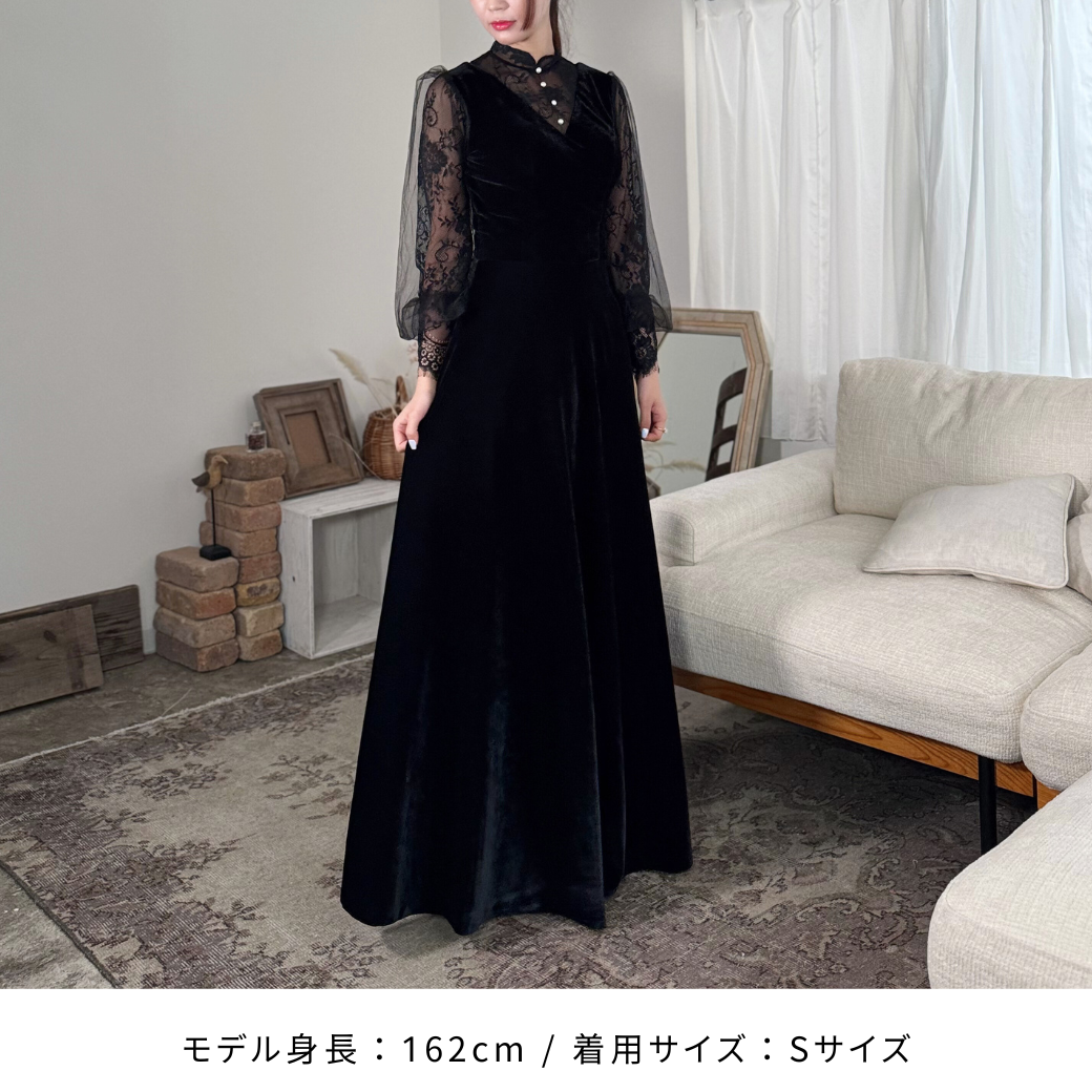 楽天市場】ベロア ワンピース 全2色 Vネック ベロア ラメ入り